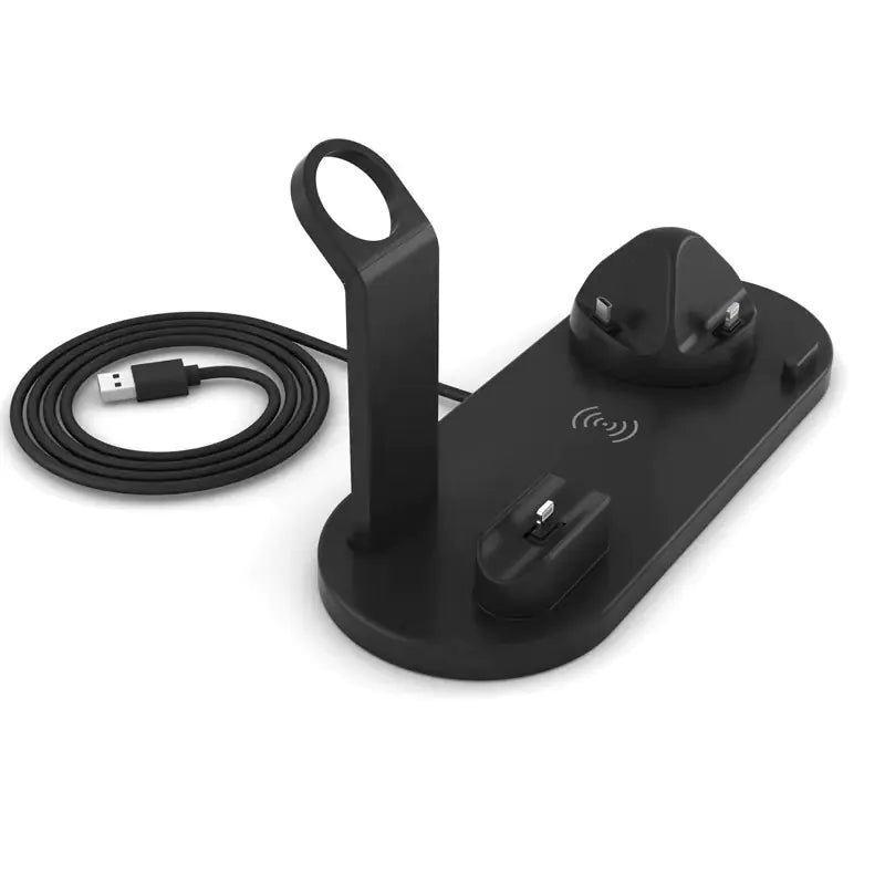 15W 4-in-1 Fast Wireless Charging Station for Phones, Watches & Earbuds