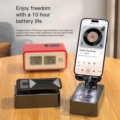 2-in-1 Bluetooth Speaker Phone Stand – Portable Audio & Hands-Free Viewing
